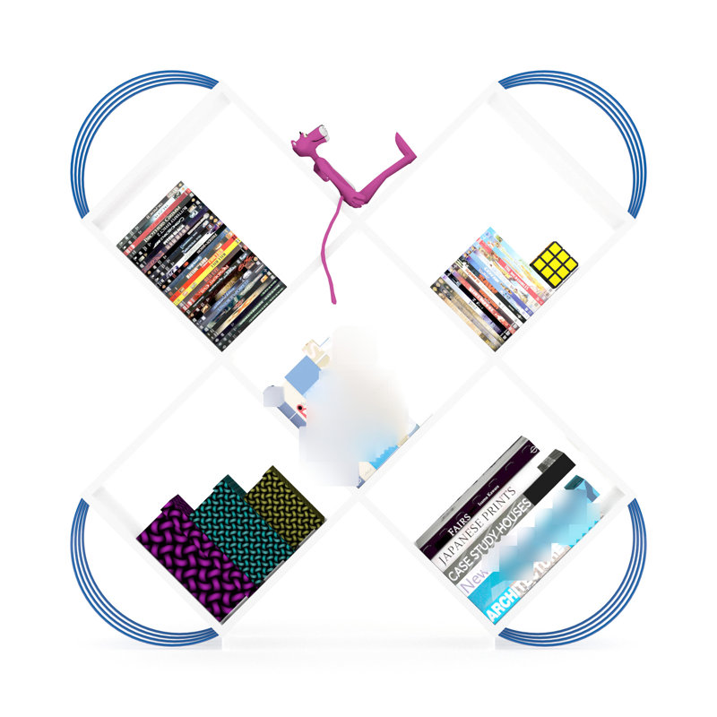 Bibliothèque à 5 niveaux en bois blanc - poids de 29,92 lb et fiabilité moderne de 48 po Profondeur du colis pour une livraison sécuritaire