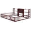 Base de lit simple pour lit double avec bibliothèque et 3 tablettes de rangement-838615697-838615699