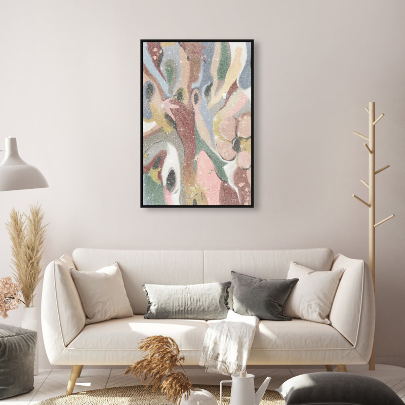 Modern Folk I Print by Oliver Gal, 16"H x 11"W, Black Floater Frame