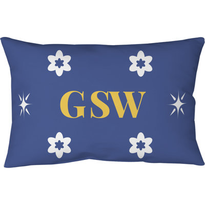 Coussin Golden State Basketball tissé et fermé 17 po x 18 po