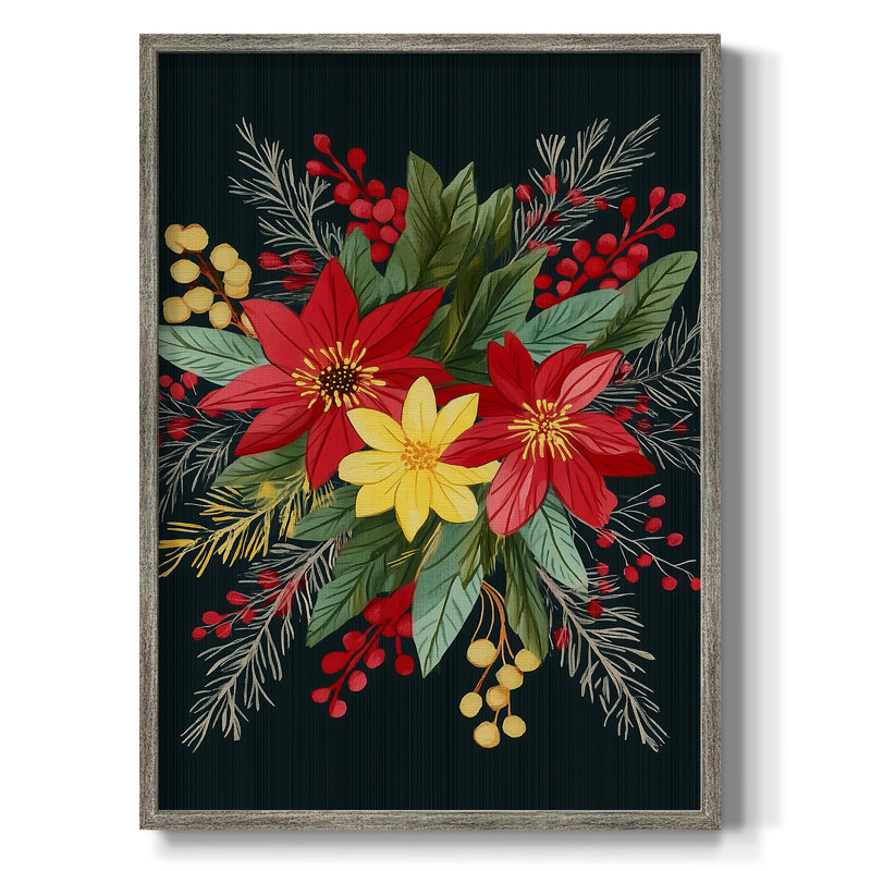 «Christmas Holiday», reproduction d'art encadrée CIX - bois massif, H 11 po x l 9 po
