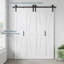 Porte de grange pliable en bois manufacturé de 84 po avec trousse de quincaillerie d'installation-101231200