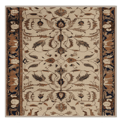 Tapis brun lavable à la machine