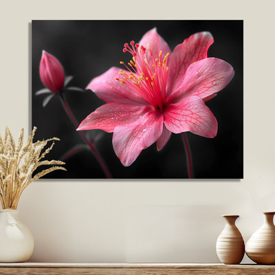 Rose, gris, élégant, simplicité, fuchsia - Fuschia, art mural