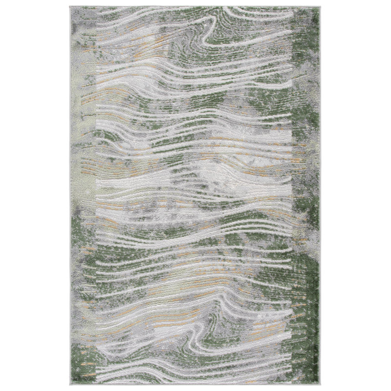 Amary Performance Abstract Rug, Rectangle 4' x 6'