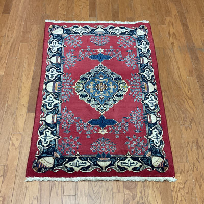 Handmade Mashad Wool Rug