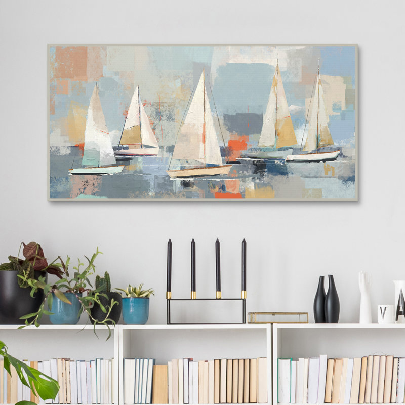 «Sailing On Sunday» par Studio Arts, art mural encadré