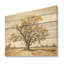Tree Oaks Simplicity I - Art de chêne sur bois de pin naturel-1074490206