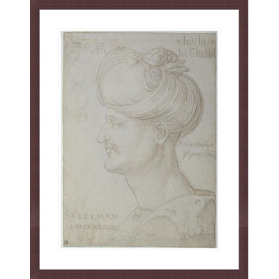 Tête de Souleiman le Magnifique (1494-1566) par Albrecht Dürer - estampe numérique encadrée