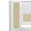 Lit simple en bois avec deux casiers de rangement, un tiroir et une tablette de rangement sur la tête de lit, lit plateforme multifonctionnel en rotin naturel