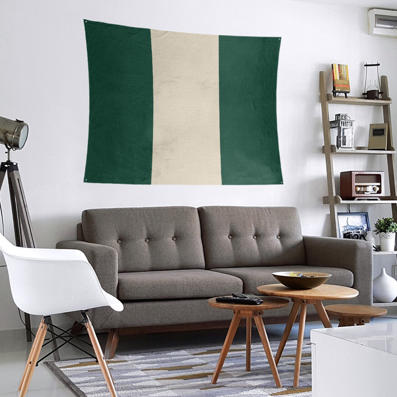 Tapisserie de polyester Minnesota, H 27,5 po x l 37,5 po, Vert forêt / blé du Minnesota / vert forêt