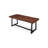 Walnut&Black Rectangular Solid Wood Writing desk-1760780657