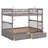 Bunk Bed With Drawers, Convertible Beds-1599344523