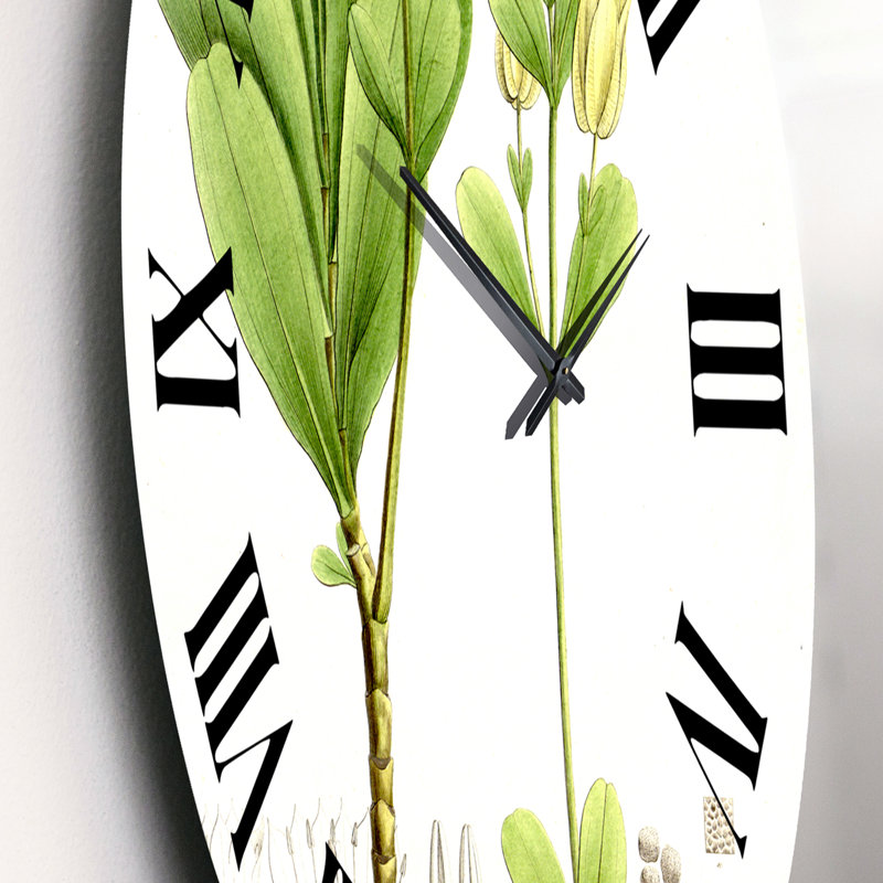 Plante brésilienne rétro III - horloge murale traditionnelle, Petit