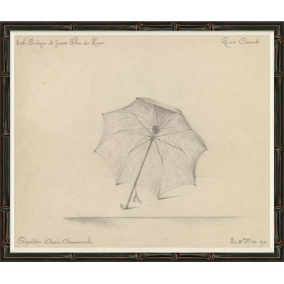 Black And White Umbrella Sketch Giclee Print