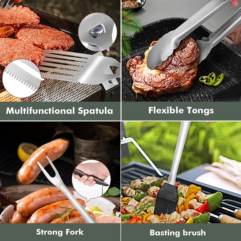 Stainless Steel Dishwasher Safe Grilling Tool Set