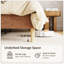 Structure de grand lit, lit plateforme rembourré moelleux avec tête de lit réglable en hauteur, structure robuste et lattes, conception silencieuse, compatible avec les matelas sans ressorts, facile à assembler, brun-1853059637-1853059638