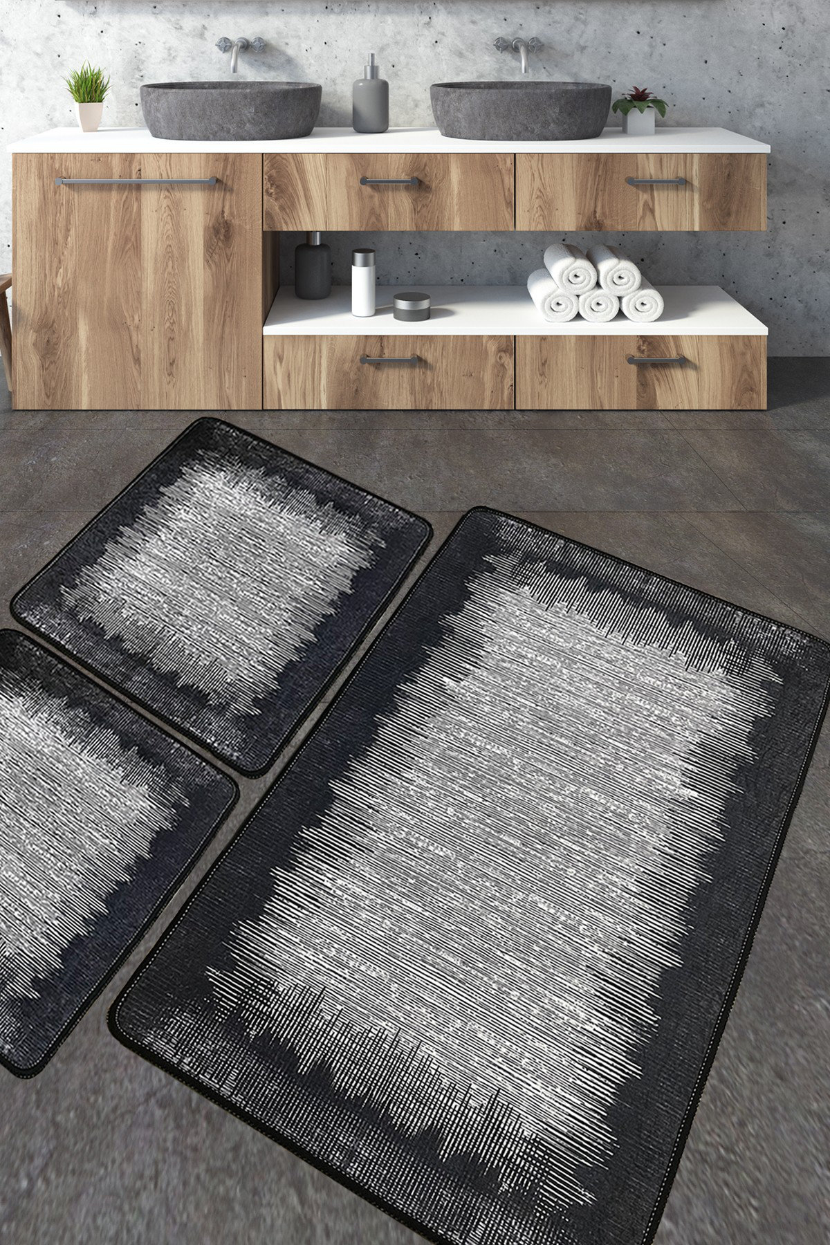 East Urban Home Calluna 3 Piece Bath Rug Set | Wayfair
