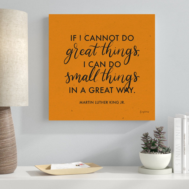 «Words of Wisdom III Orange» par Becky Thorns - art textuel sur toile tendue, Orange, H 20 po x l 20 po x P 1,25 po