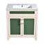 Meuble-lavabo élégant avec rangement spacieux et lavabo en céramique durable