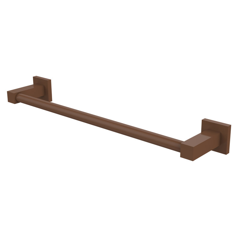 Barre à serviettes murale contemporaine Haranu, Bronze antique, H 2 po x l 37,7 po x P 3,7 po