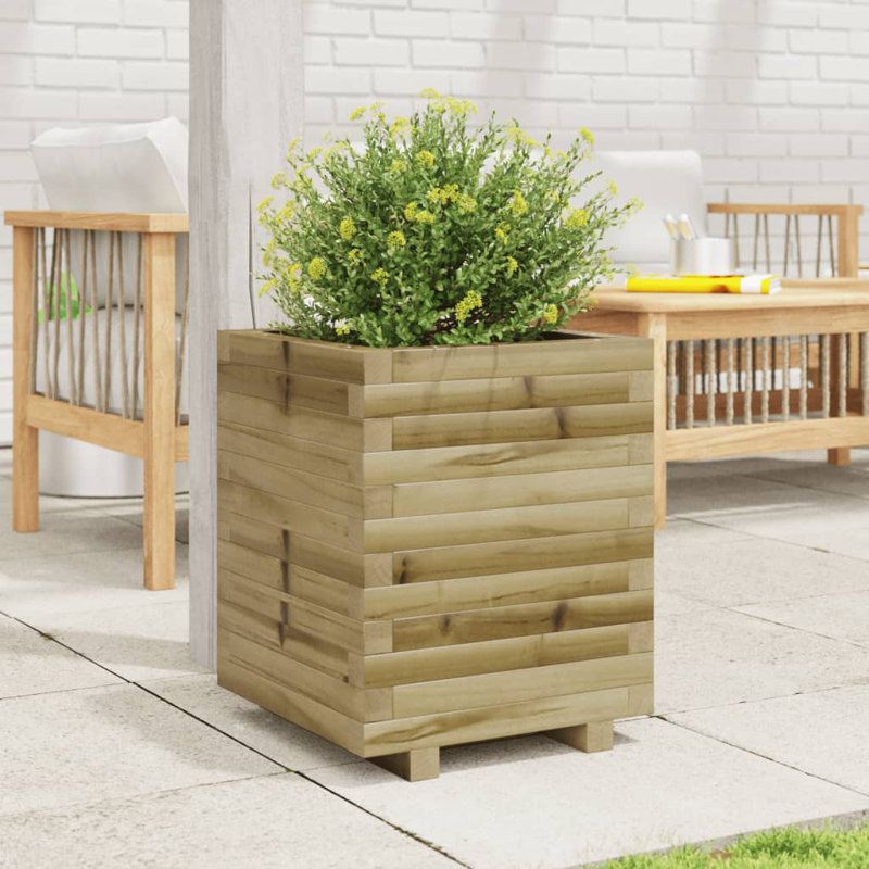 Wood Planter Box, Impregnated, 49.5cm H x 40cm W x 40cm D