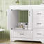 Meuble-lavabo 36 po avec lavabo simple, meuble-lavabo sous-comptoir moderne avec 2 portes et 4 tiroirs, l 35,8 po x P 19,7 po x H 35,4 po.