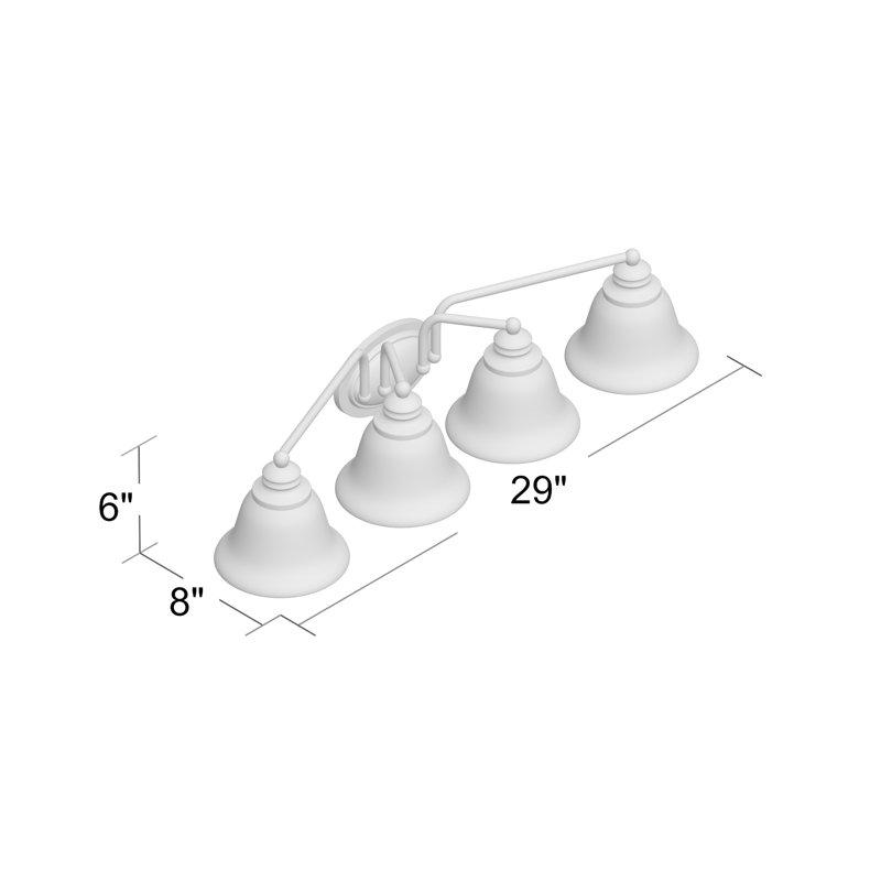 Olli 4 - Light Dimmable Vanity Light, Satin Nickel, Marble