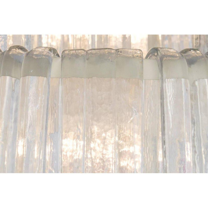 Lustre cascade Venetain, Transparent lisse, Laiton poli, 20” Wide x 40” Height