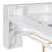 Stylish Wood Full Size Platform Daybed With Storage Shelves, Drawers, Charging Station, LED Lighting, Desk & Upholstered Headboard, White And Beige-1734545686-1734545697