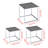 Living Room Nesting Coffee Table Set Of 3 High Glossing Marble Effect, Small Square Side Sofa Table 3 In 1 Nested Table Corner Little End Table Stackable Wood Tabletop With Chrome Frame-63566200