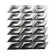 3D Arrowhead 3" x 3.3" Metal Mosaic Tile in Grey