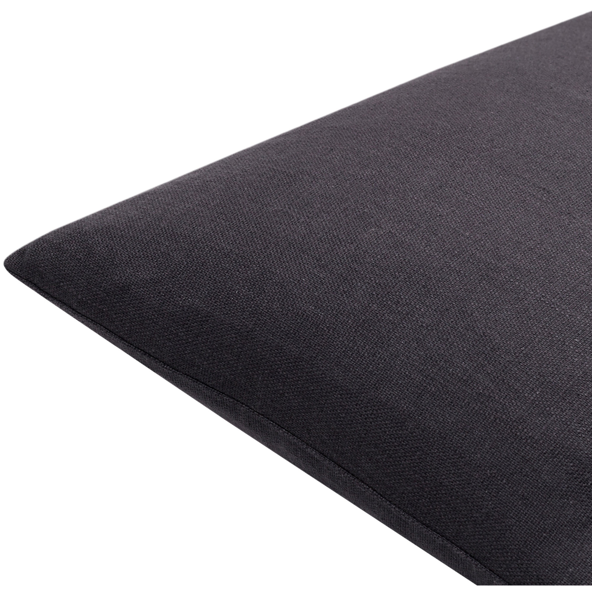 Laurette Cotton Lumbar Pillow Cover, Pillow Cover Only - No Insert, Black