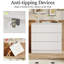 78cm High Gloss 3-Drawer Chest of Drawers - Modern Handle-free Bedroom Dresser Storage Cabinet