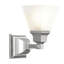 Luminaire de meuble-lavabo avec abat-jour en verre satiné - 5 pouces, 1 lumière pour salle de bain moderne-678711914