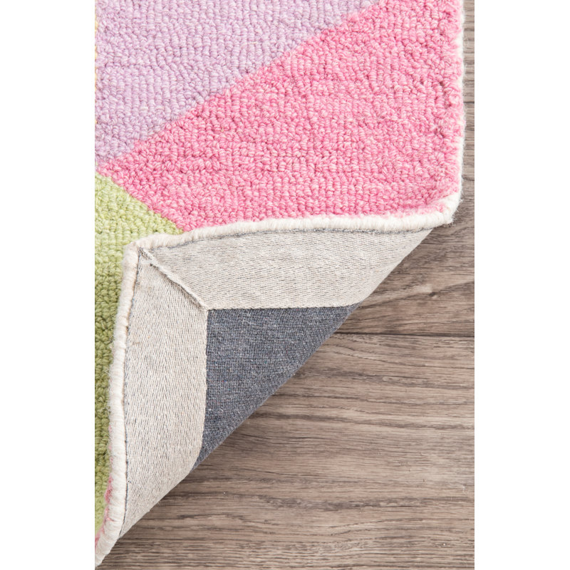 Doughton Rectangle Geometric Wool Rug, Rectangle 5' x 8'