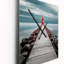 Red And Grey Pier II - Nautical & Beach Wall Clock Oversized-99630489