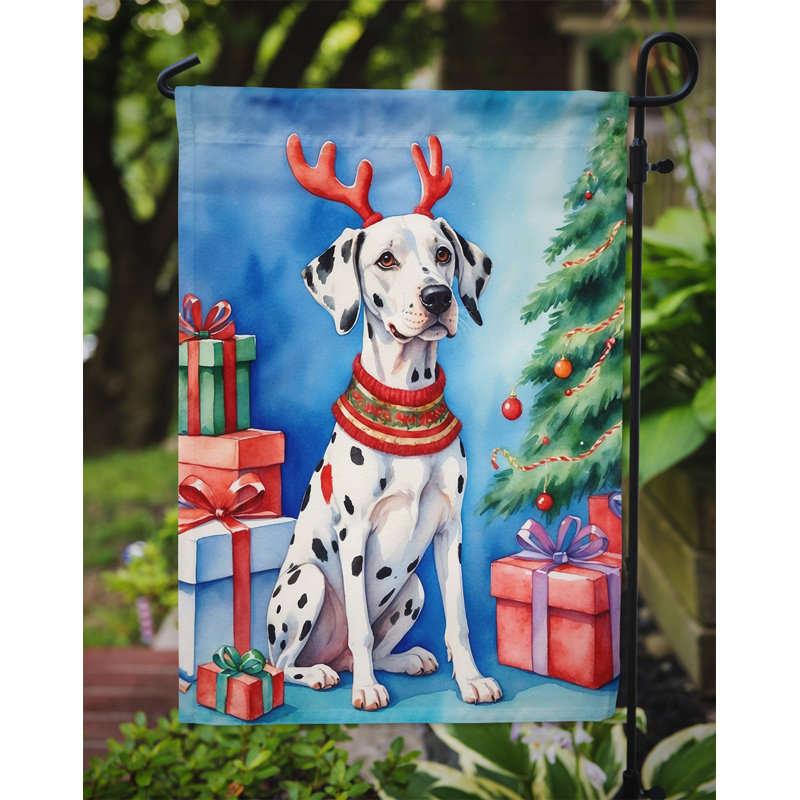 Drapeau de Noël renne de jardin, Dalmatien
