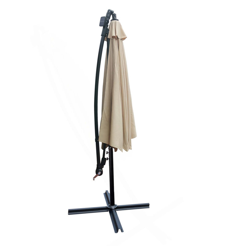 Parasol de terrasse à éclairage solaire à DEL 10 pi avec parasol et manivelle 10 pi avec parasol et manivelle pour terrasse de jardin