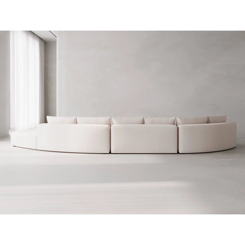 Canapé modulaire California, Mélange de polyester ivoire Nevis