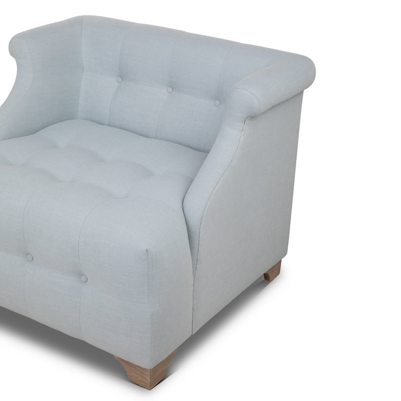 Fauteuil d'appoint à volutes, moka, Ciel serein