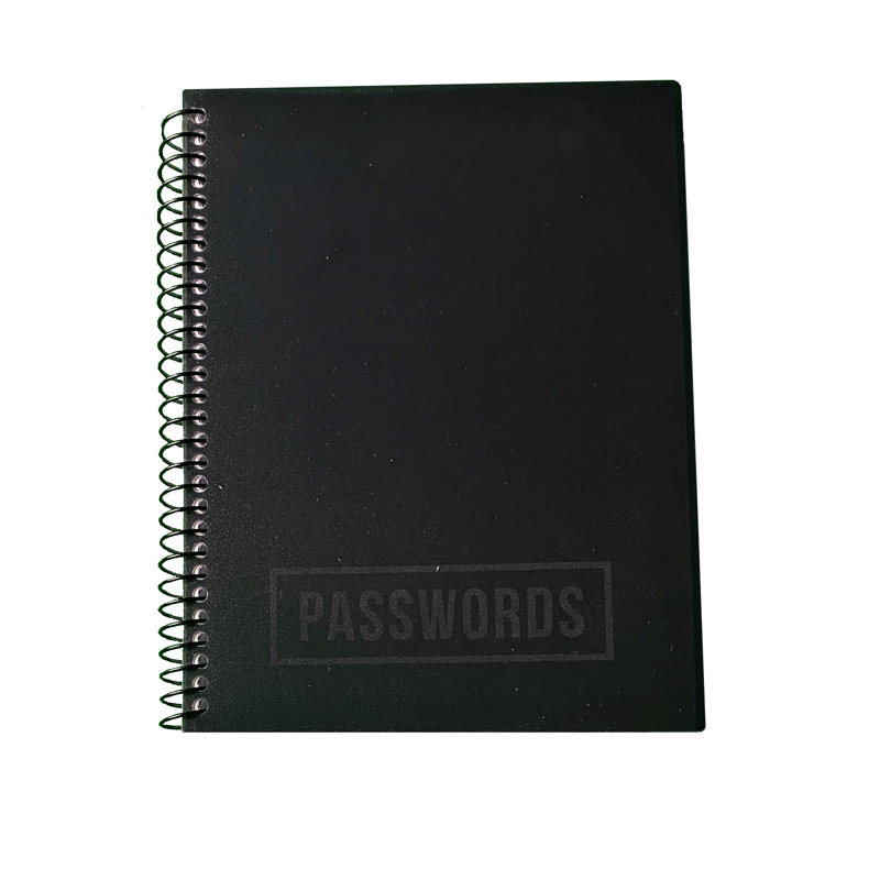 Small/Mini Password Keeper Notebook, Black
