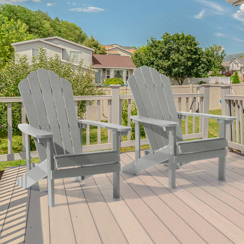 Chaises Adirondack de la SAMPSHam de la résistance aux intempéries, Gris clair