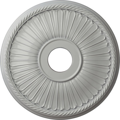 Endurathane Berkshire Ceiling Medallion, 20 1/8"OD x 3 7/8"ID x 1 7/8"P (Fits Canopies up to 6 3/8"), Hand-Painted Frost Finish