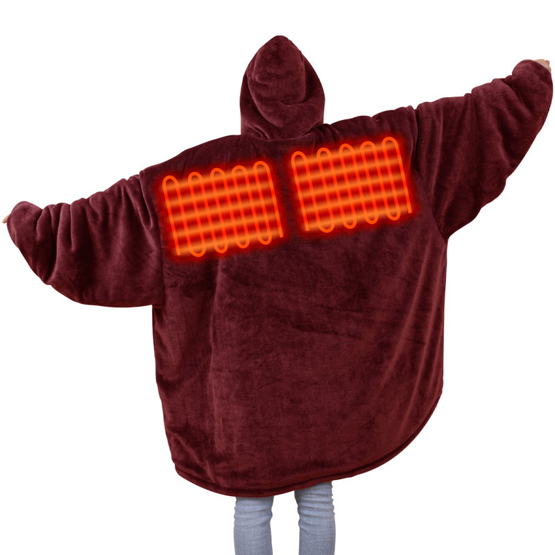 Heated Throw Blanket, Wine