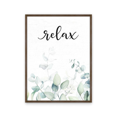 Relax Leaves by lettered & lined Art Print