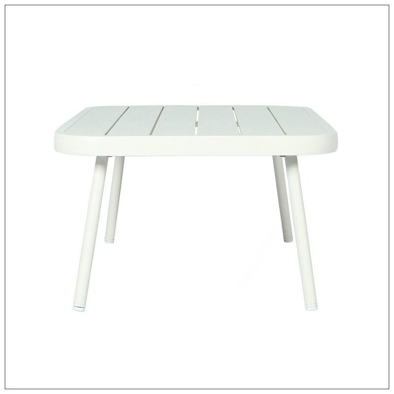 Mariano Steel Loveseat And Table, Off White+Grey, Durable And Stylish For Outdoor Relaxation, Gray