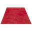 Tapis rouge foncé en laine noué à la main de conception unique 8 pi x 10 pi New Age