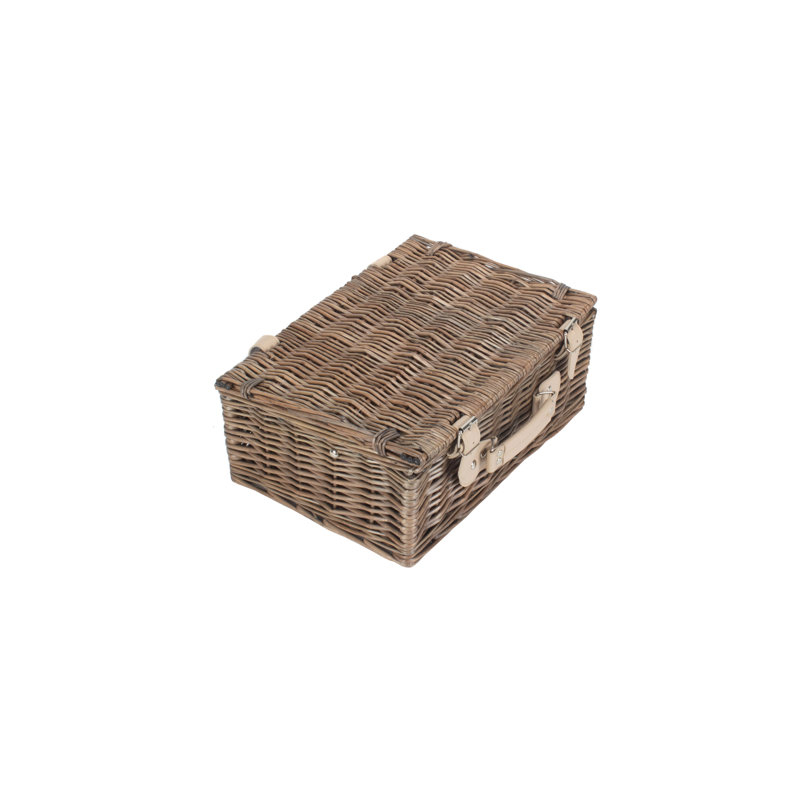 Wicker 2 Person 14" Fitted Picnic Hamper
