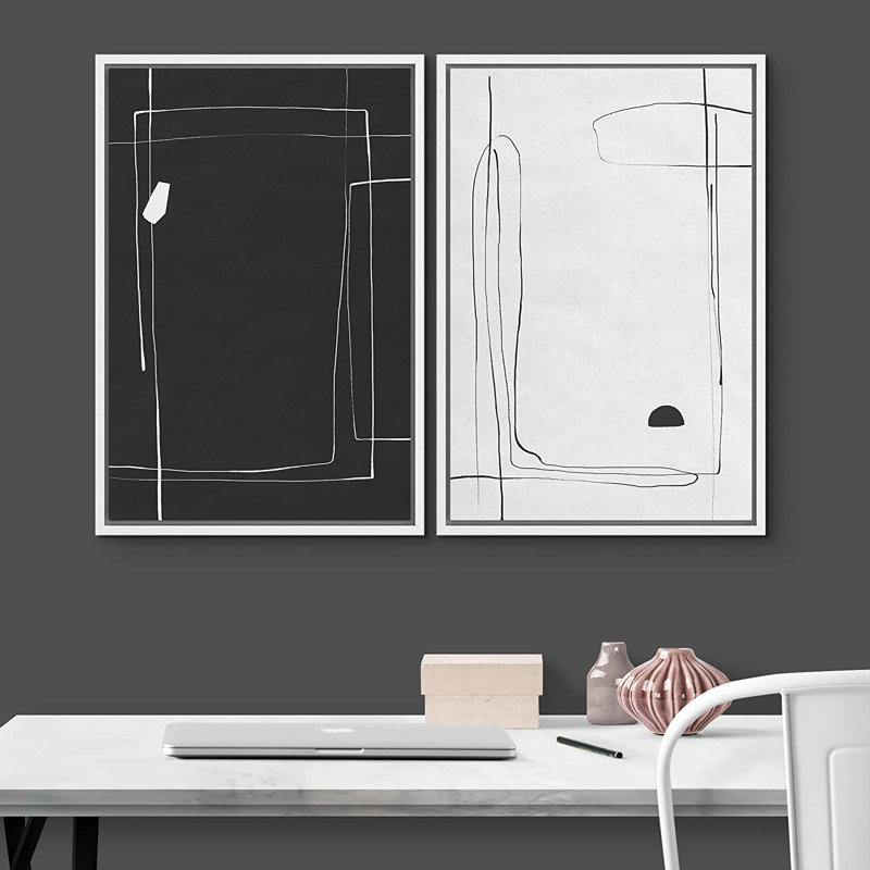 Impression sur toile BAW, H 36 po x l 48 po x P 1,5 po, Blanc